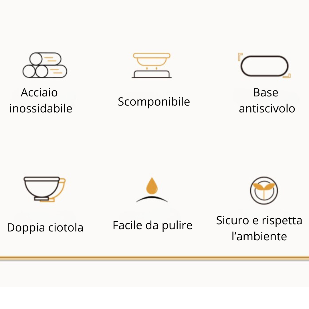 Ciotola per Gatti molto Elegante con materiali di pregio