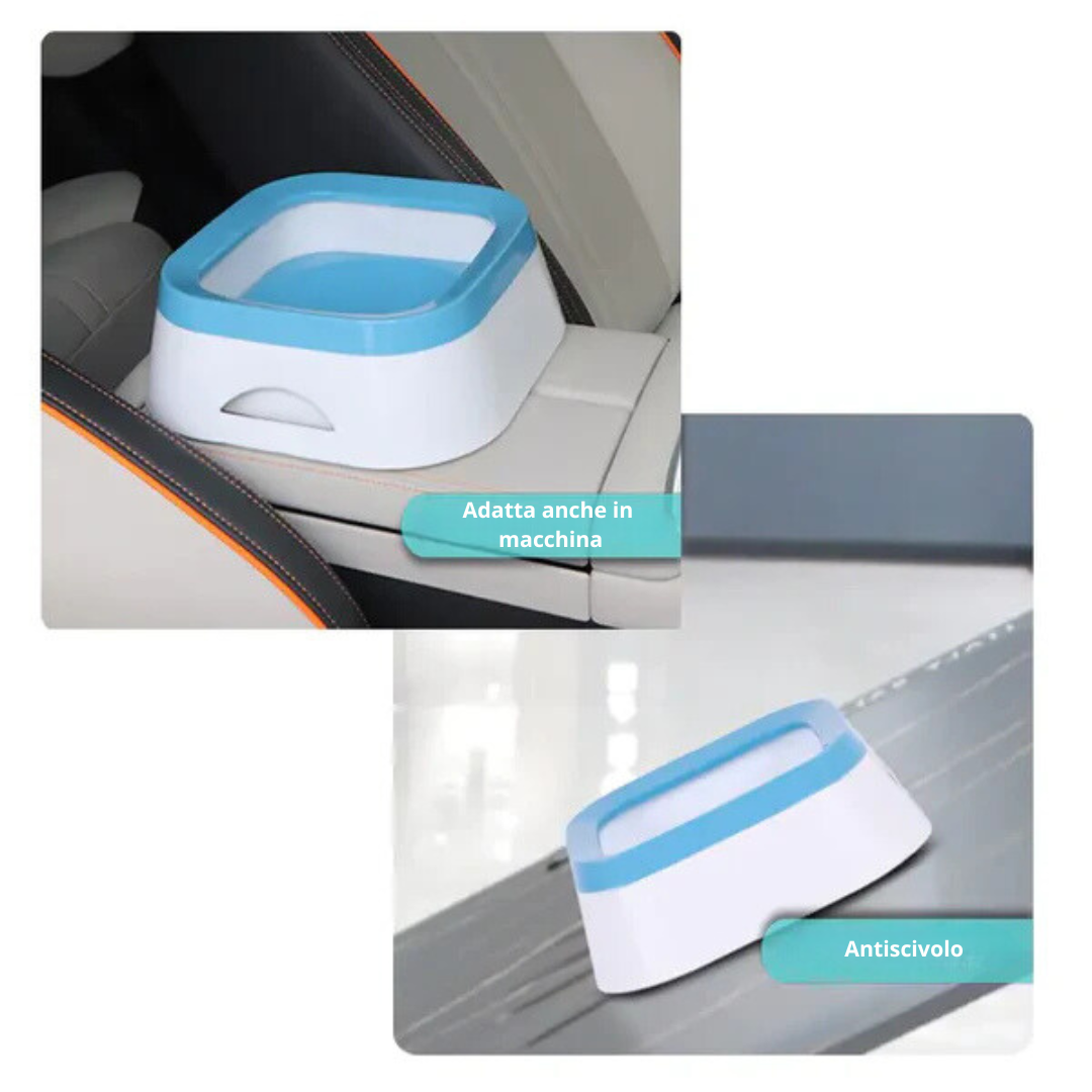 Ciotola anti sgocciolamento per cani e gatti